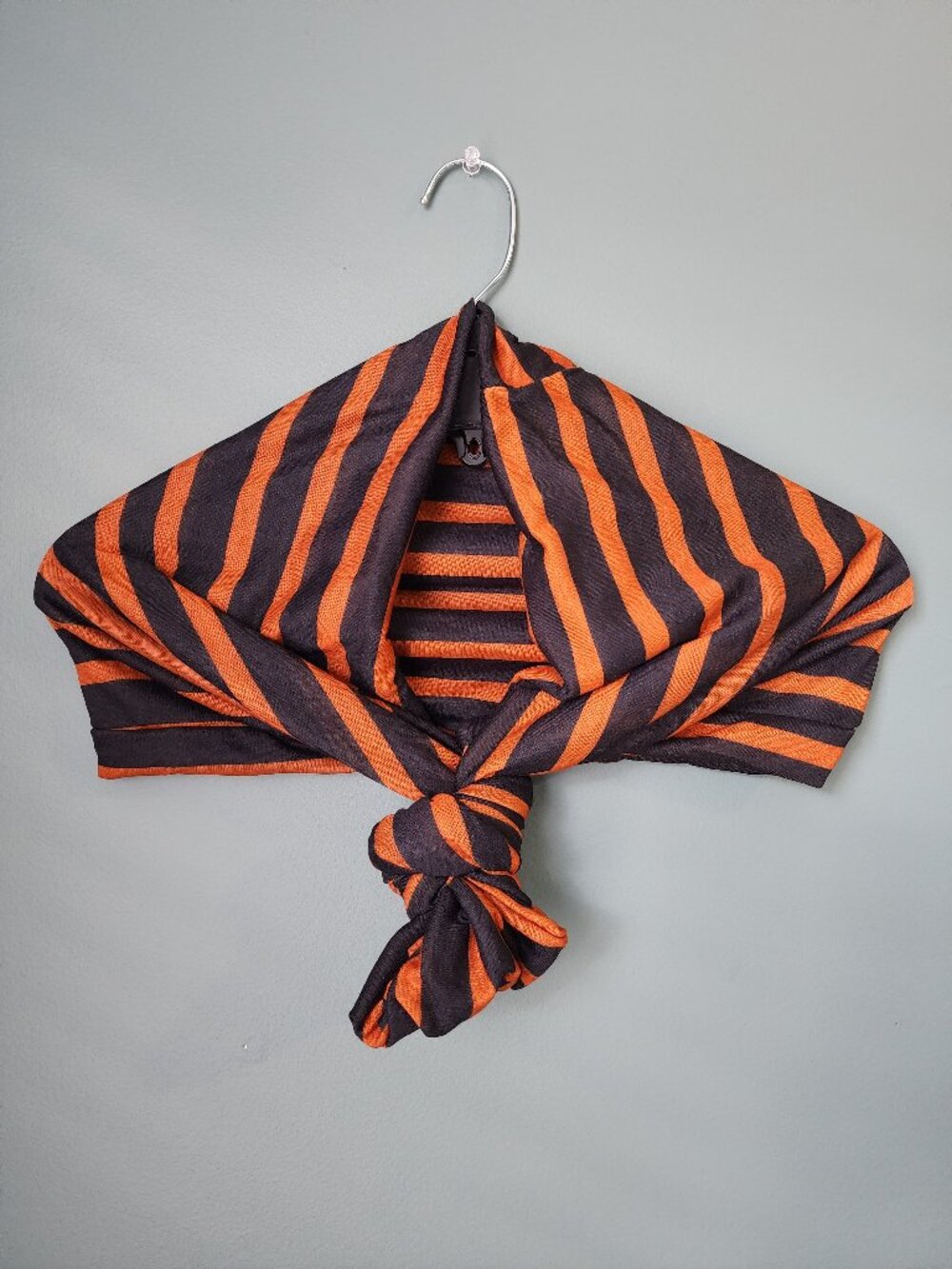 Gertex Black and Orange Infinity Double Layered Scarf